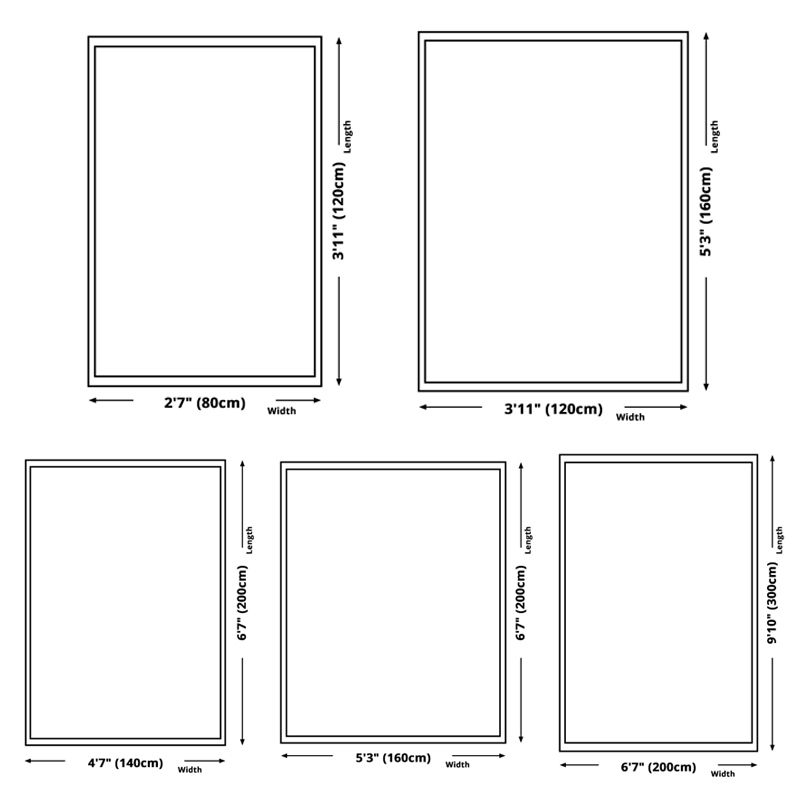 Beige Modern Area Rug Polyester Color Block Carpet Non-Slip Backing Rug for Living Room