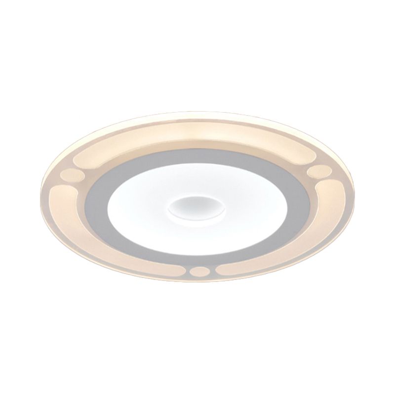 8"/16.5"/20.5" Wide Ring Bedroom Flushmount Acrylic LED Contemporary Ceiling Flush Mount Light in Warm/White Light
