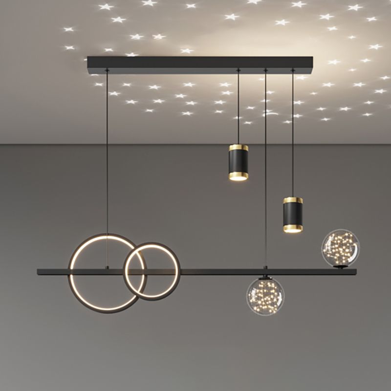 Simple Dining Chandelier Light Modern Style Metal Pendant Lamp Fixture for Dining Room