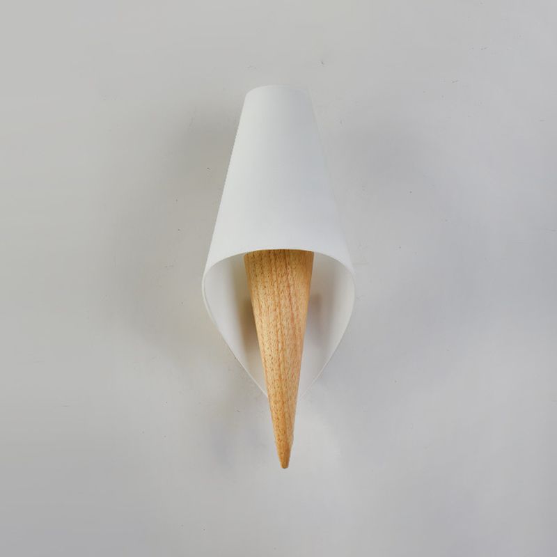 Modern Unique Shape Wall Mount Light Fixture Wood 1 Light Wall Mounted Lighting