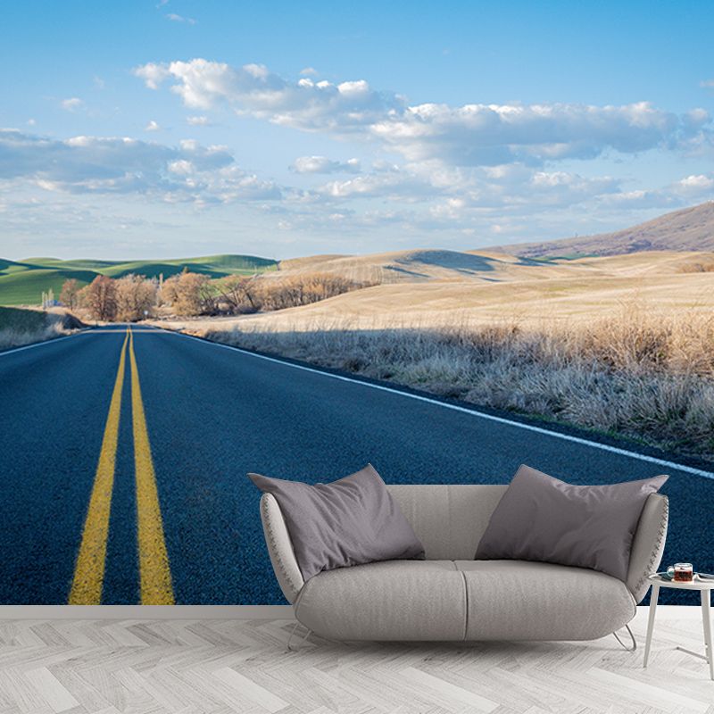 Environment Friendly Wall Mural Wallpaper Highway Sitting Room Wall Mural