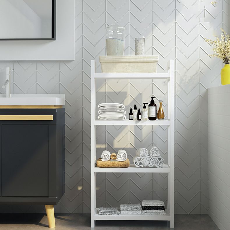 Open Bamboo Home Bookshelf Modern Etagere Shelf Bookcase with Shelves