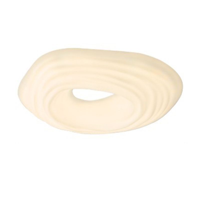 2-Light White Modernism Flush Mount Lighting Acrylic LED Ceiling Light for Bedroom