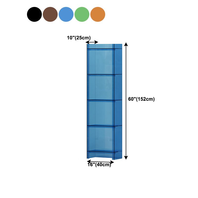 10 "W -Bücherregal Closed Back Acryl Glam Style -Bücherregal für Büro- und Studienraum