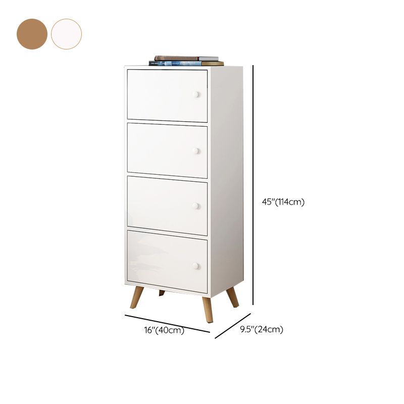 Minimalistic Rectangle Storage Cabinet with Wooden Knobs Doors