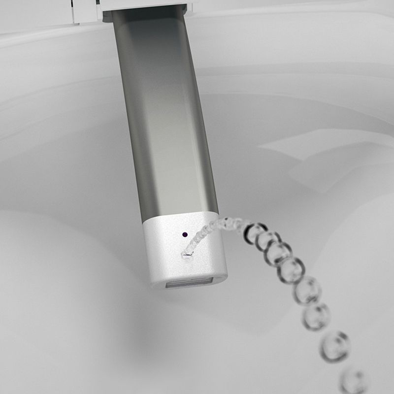 Contemporary Siphon Jet Toilet Bowl Polished Finish All-In-One Toilet