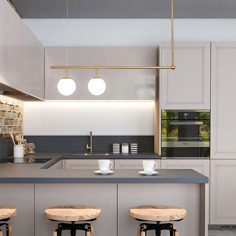Modern Simplicity Pendant Lighting Globe Glass Island Lighting for Dining Room