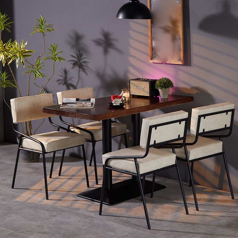 20.47" Wide Industrial Style Single Sofa Chair Fixed Back Armless Chair