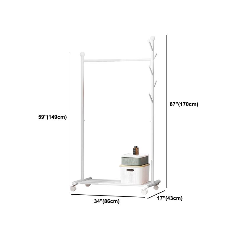 Contemporary Style Wardrobe 1-Teir Metal Wardrobe Closet for Bedroom