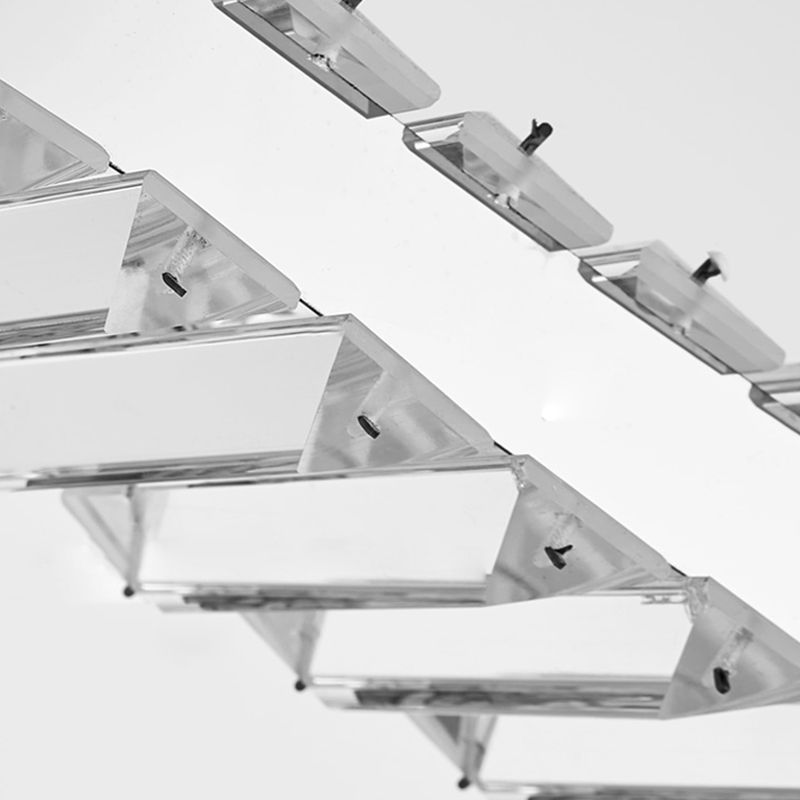 Modern Crystal Chandelier Lamp Linear LED Island Pendant for Dining Room