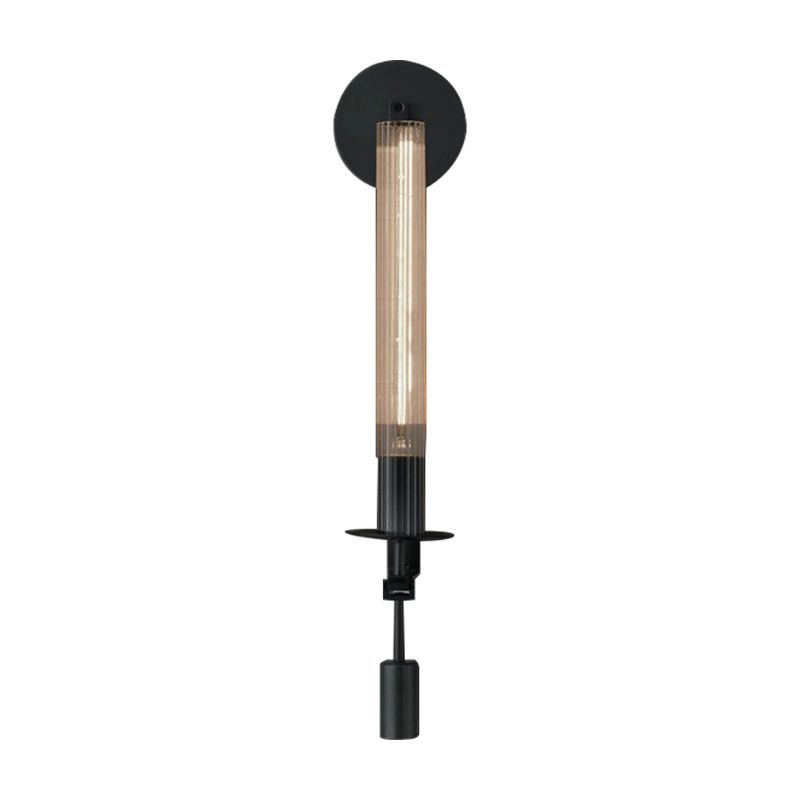 Tube Bathroom Wall Mount Light Minimalist Metal 1/2-Head Brass/Black/Chrome Sconce Lighting Fixture