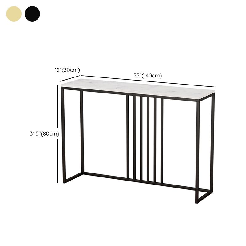 11.81" W Hall Console Table Modern Marble Accent Table with 1 Shelf