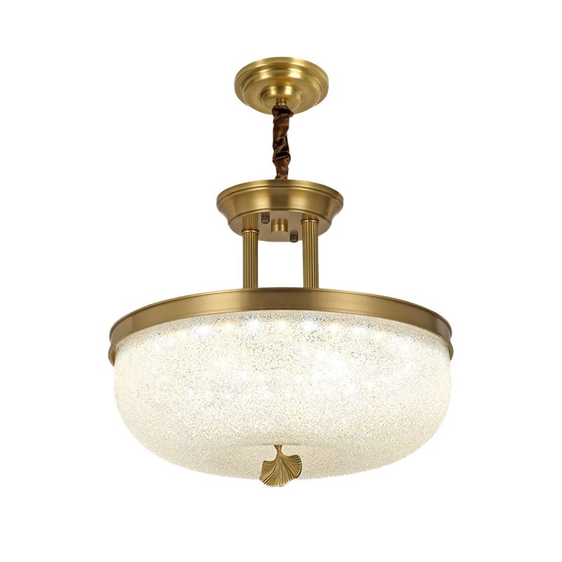 12 "/16" W GOUD/ZWARTE BOLL HANGENDE Kroonluchter Vintage Frosted White Glass Eetkamer LED Hanglicht