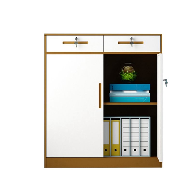 Vertica Metal File Cabinet Modern Color Block Filing Cabinet for Office