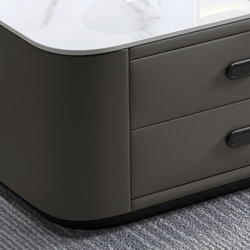 Square Coffee Table Glass Top Coffee Table Set for Living Room