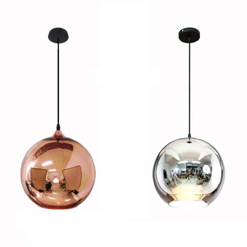 Forma de la pelota Luz colgante de vidrio Luz de colgante de estilo simple moderno para sala de estar
