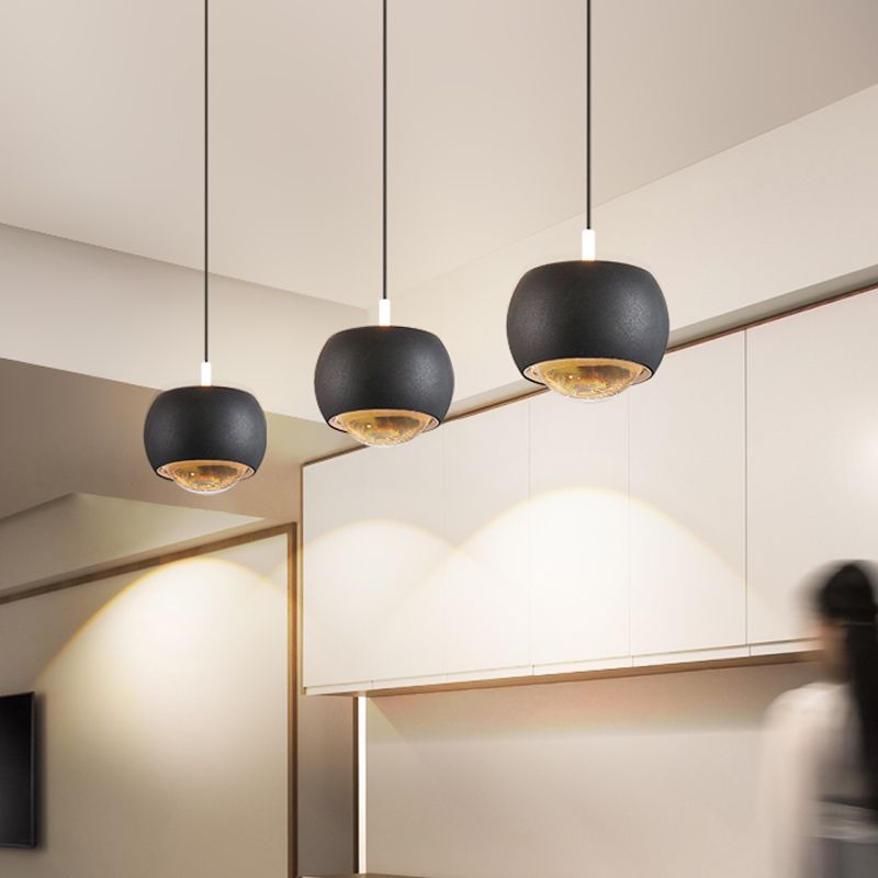 Forme ronde Metal Hanging Light Moderne 1 lumière suspendue à la lumière Light