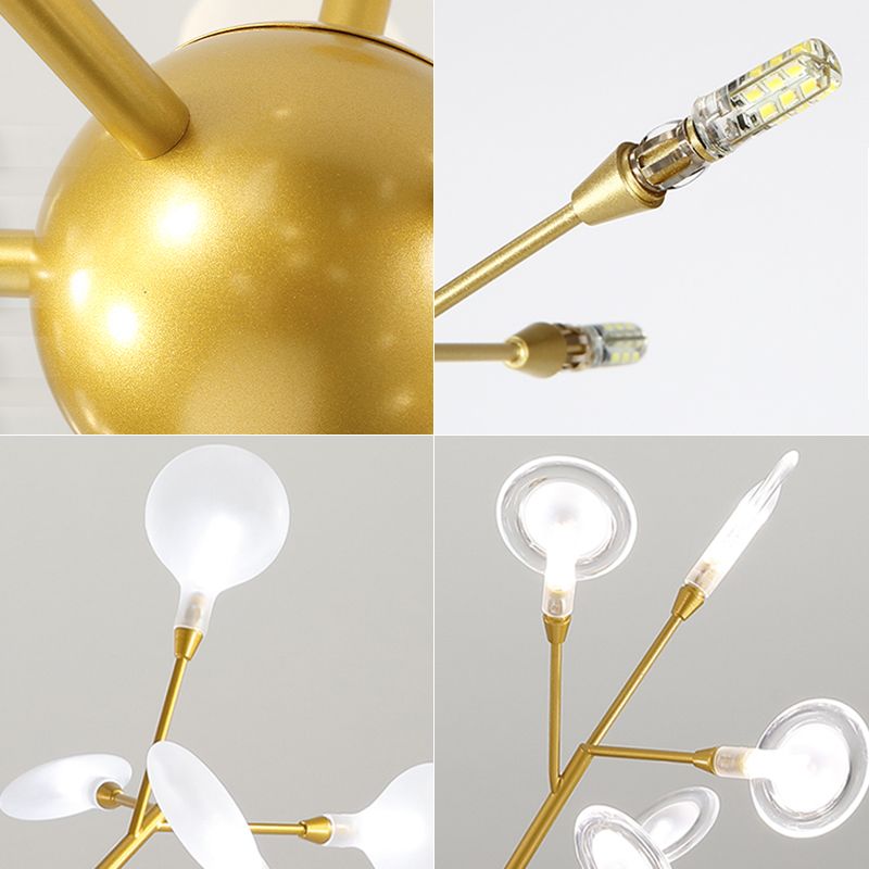 Modern Metal Hanging Light Fixtures Fireflies Hanging Chandelier for Dinning Room