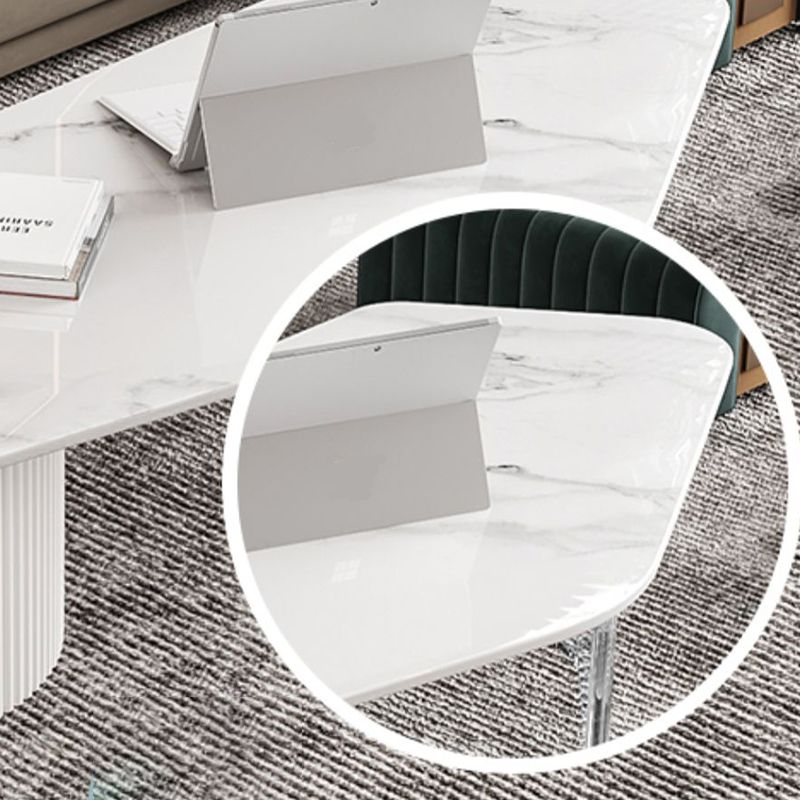 Modern Acrylic Legs Coffee Table Nesting Coffee Table Set for Living Room