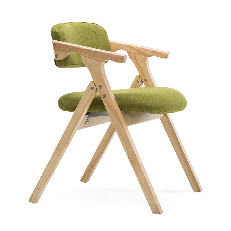 Silla lateral plegable de cuero moderna, silla de comedor con respaldo abierto y acabado mate
