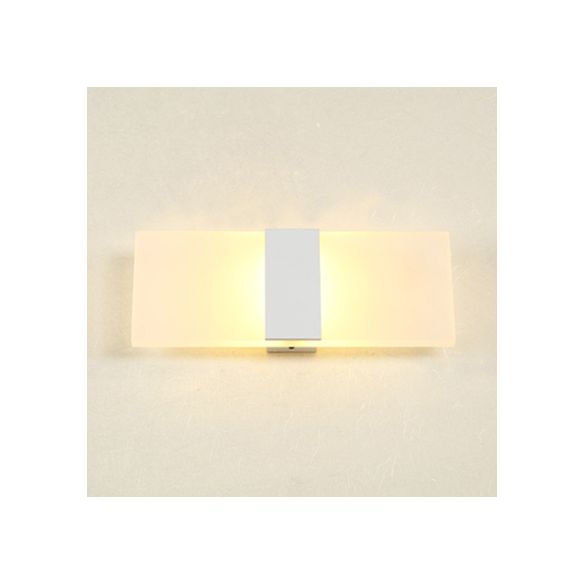 Splique de pared ovalado/rectangular/convexo moderno 8 "/10.5" de ancho de pared acrílica de ancho de ancho en luz cálida/blanca/natural