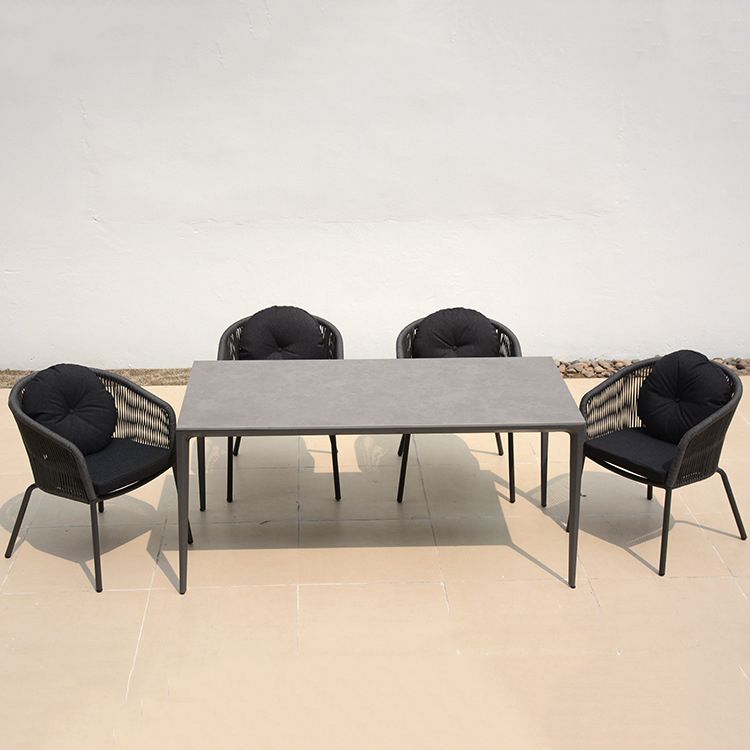 Bohemian 1/4/5 Pieces Dining Set Stone Dining Table Set for Outdoor