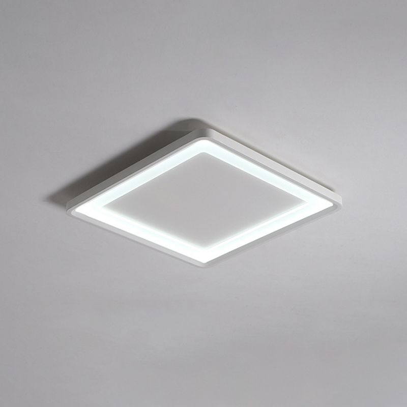 Superdun vierkant aluminium inbouwlicht Eenvoud Wit 16"/19,5" breed LED-plafondmontagearmatuur in warm/wit licht