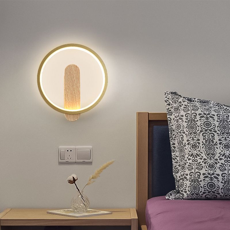 Metal Geometric Shape Wall Lighting Modern Style 1 Light Wall Mounted Light Fixture