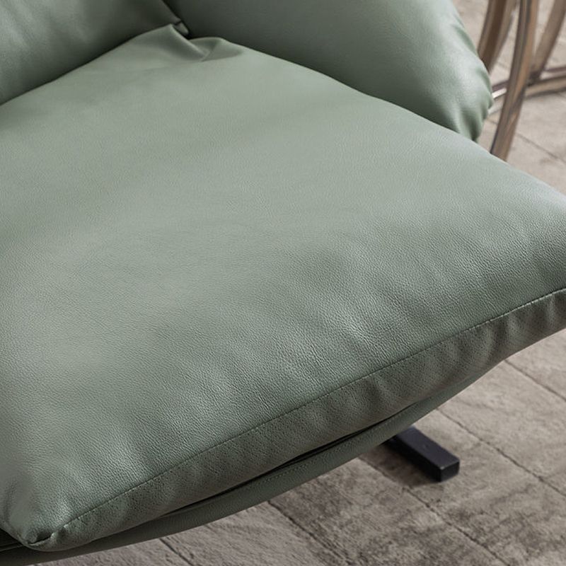 Contemporary 35.5"Wide Faux Leather Sewn Pillow Back Lounge Chair