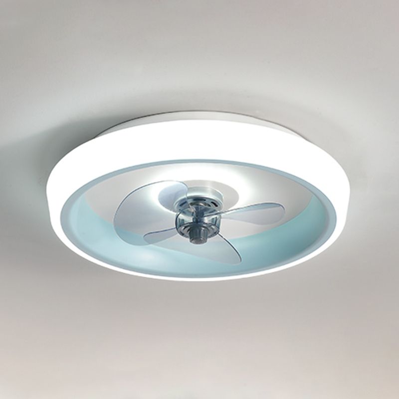 Cirkel metalen plafondventilator lamp Noordse led plafond gemonteerde verlichting