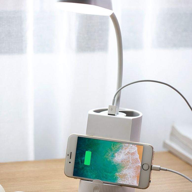 Lampe de table légère de table moderne avec port USB Plastique 1 lampe de table légère