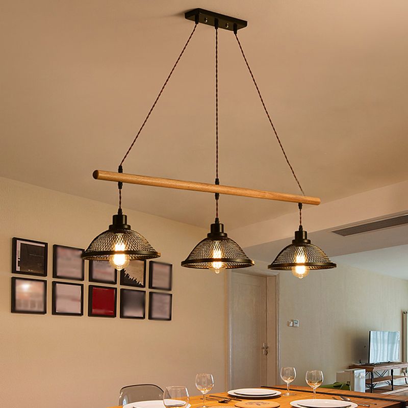 Bowl Island Lighting Fixtures Industrial Metal Pendant Lighting for Restaurant