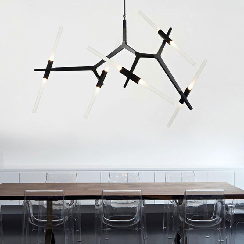 Multi Lights Aluminum Chandelier Light Fixtures Modern Style Branch Pendant Lights