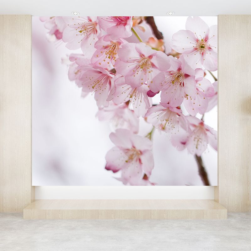 Water Resistant Cherry Mural Wallpaper Non-Woven Modern Wall Covering for House Interior