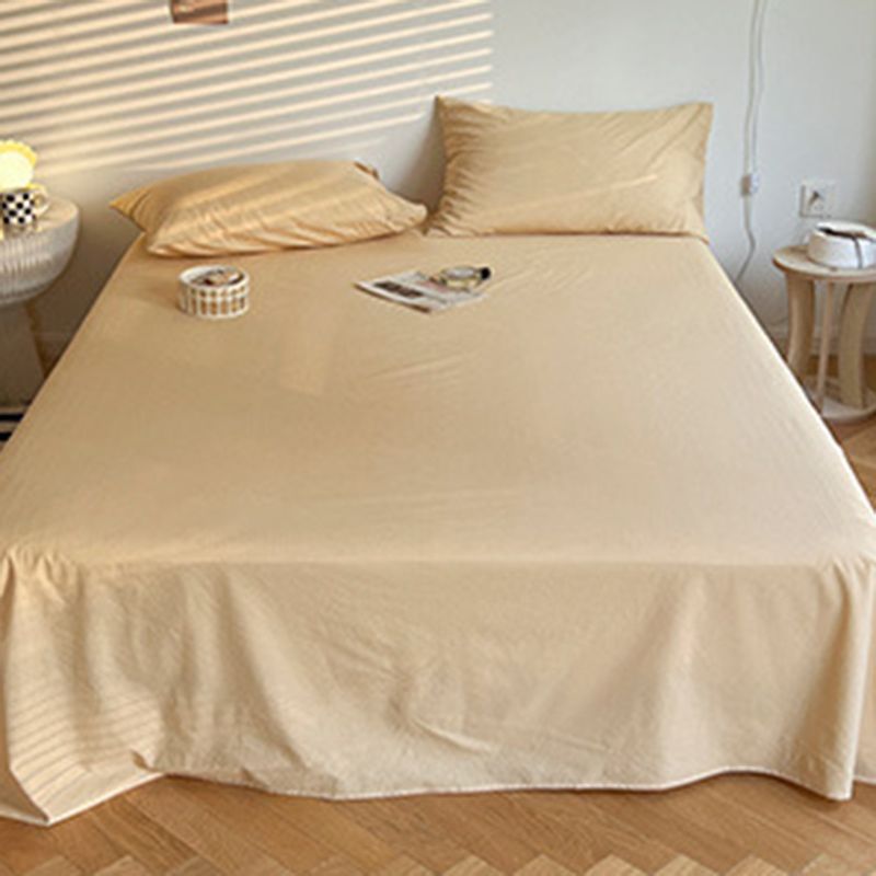 1 Piece Bed Sheet Set Cotton No Theme Pillowcase Solid Color Sheet