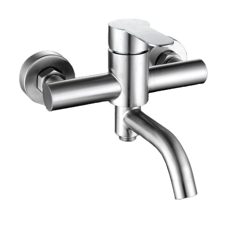 Modern Bathtub Faucet 304 Stainless Steel Swivel Spout Wall Mounted Tub Faucet Trim