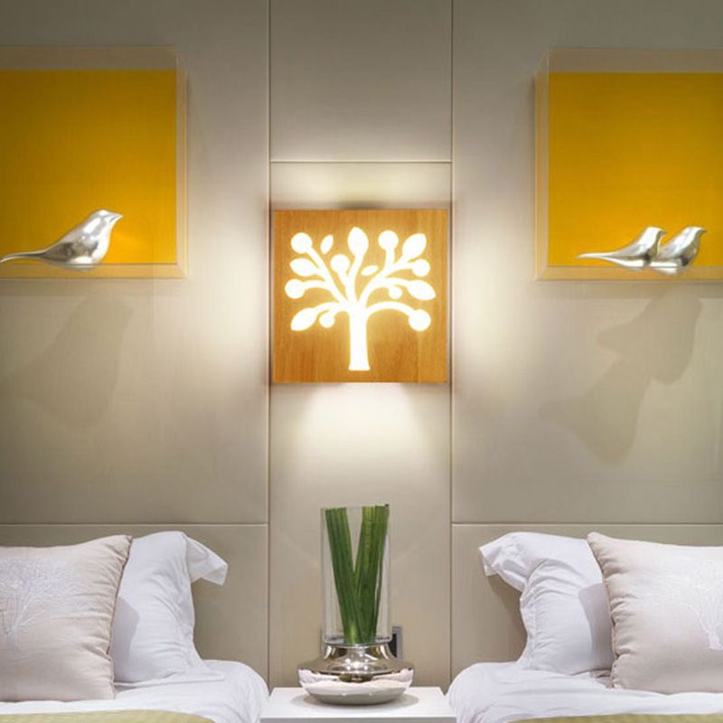 Square Flush Mount Mur Light Art déco Corridor Corridor LED Éclairage d'éclairage