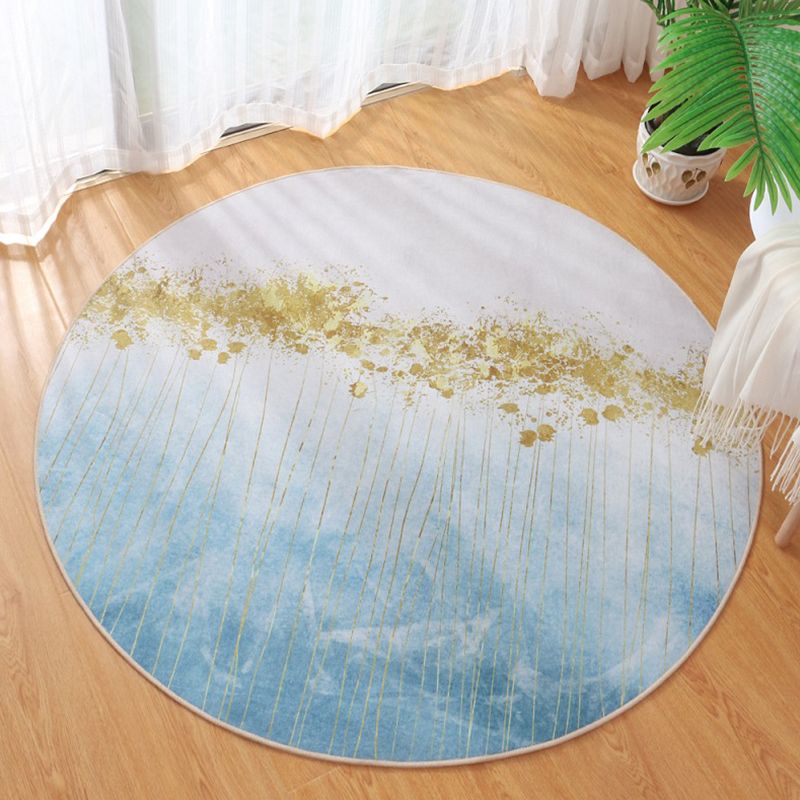 Cute Bedroom Rug Multi Colored Cartoon Printed Area Carpet Synthetics Non-Slip Backing Washable Indoor Rug