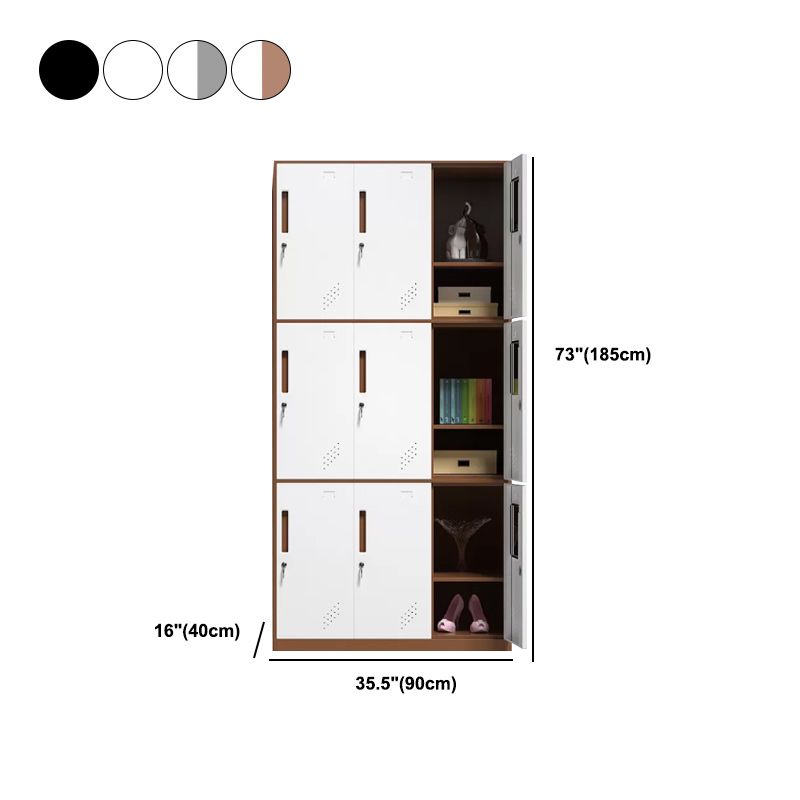 Contemporary Style Wardrobe Metal Home Wardrobe Closet with Doors