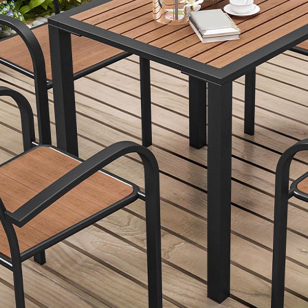 Industrial Wood Patio Dining Table 1/5/7 PCS Geometric Dining Set