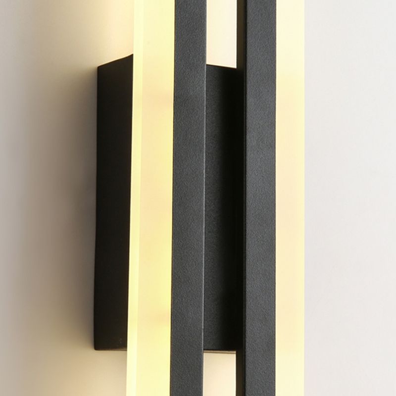 Contemporary Style Metal Wall Light Geometric LED Wall Sconce for Living Room