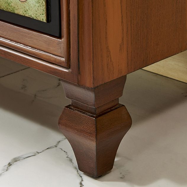 American Traditional Wooden Chest Home Storage Chest with Drawers