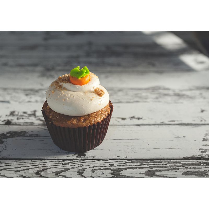 Tasty Dessert Mural Wallpaper with Muffin Pattern Contemporary Restaurant Wall Mural