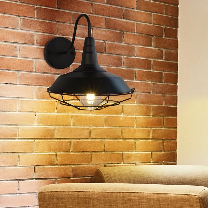 1 Light Metal Wall Mounted Light Fixture Industrial Lantern Wall Sconce Light Fixtures for Hall And Foyer