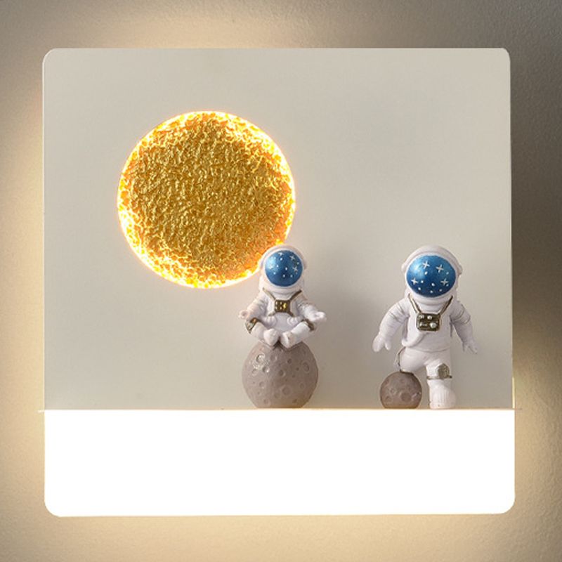 GEOMETRIC HADE SCONCE SCONCE STYE METAL METAL 1 SCONCI LIGHT, SAPI con decorazione