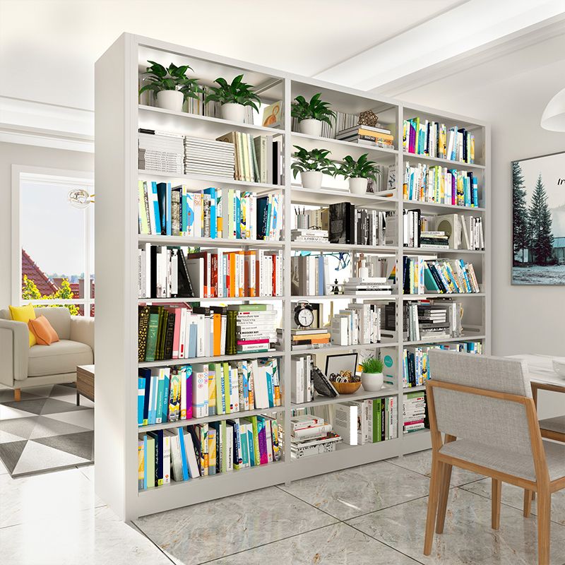 7 Shelf Metal Bookcase Contemporary Open Bookshelf for Home Office