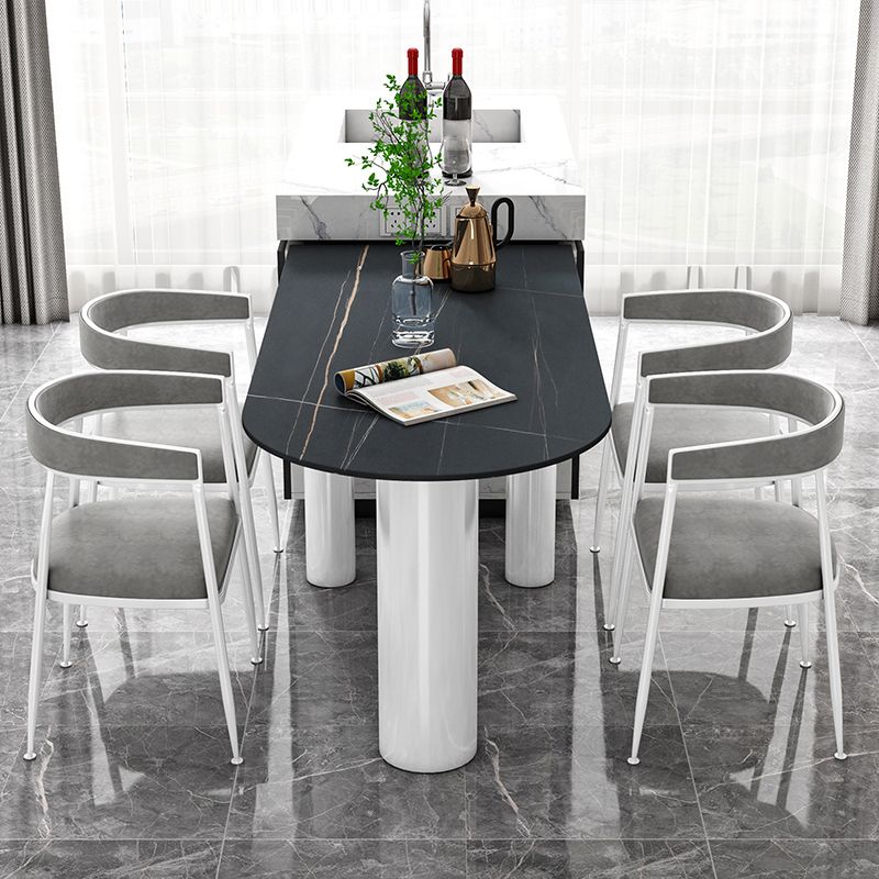 Gesinterde stenen eettafel moderne stijl eettafel voor keuken