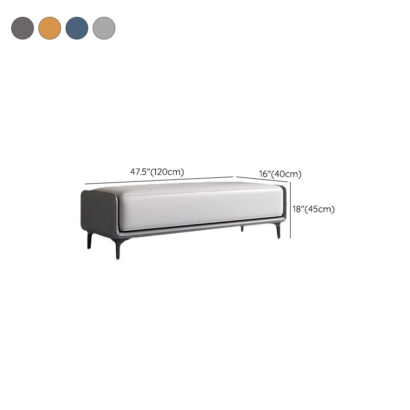 16 inch Width Modern Entryway Bench Cushioned Metal Entryway and Bedroom Bench