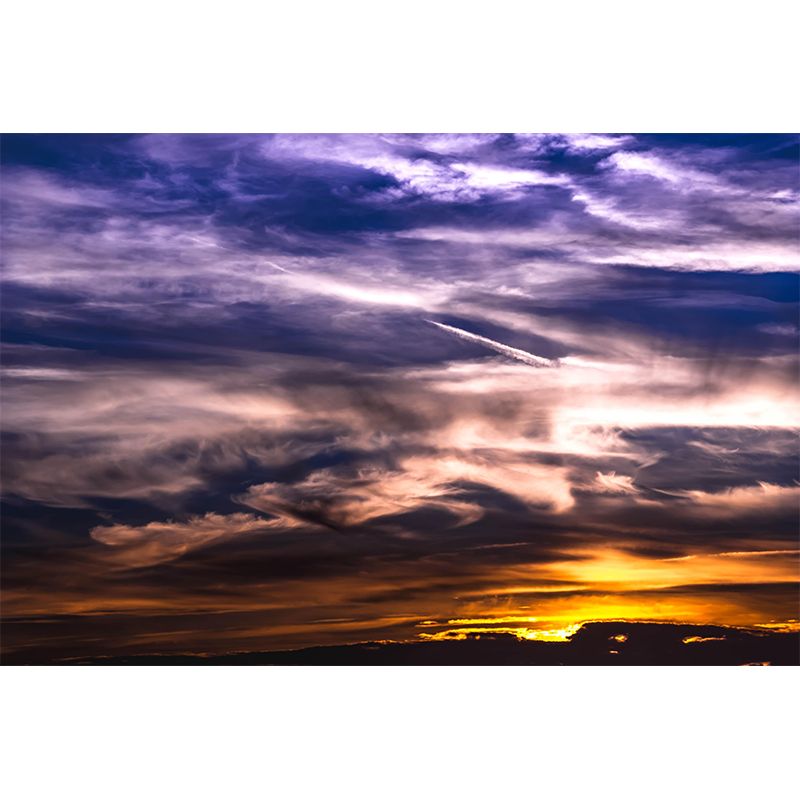 Customized Sky Landscapes Mural Wallpaper Horizontal Photography for Home