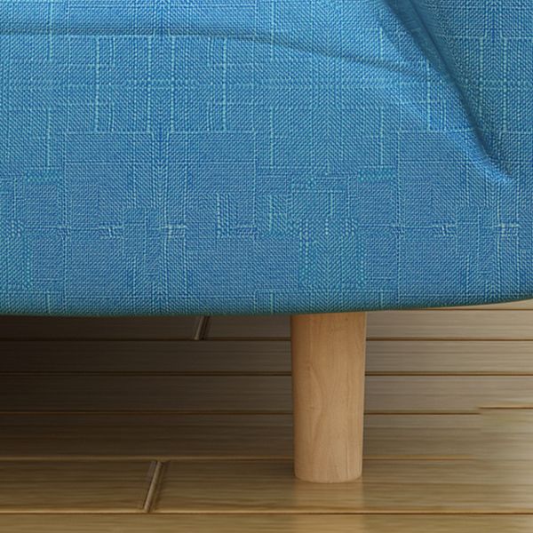 Linen Contemporary Square Arm Adjustable Sofa Convertible Sofa for Living Room